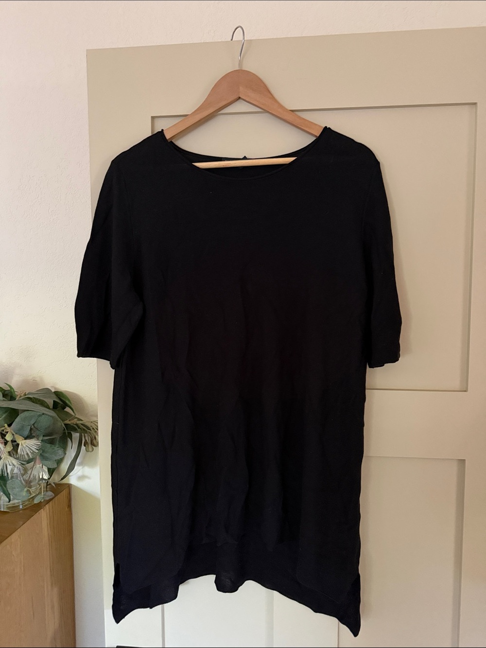 Women’s XL Knit Tunic Crew Neck Short Sleeve Shirt